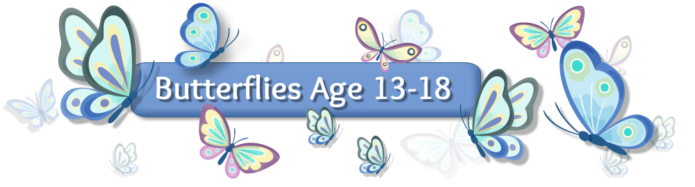 Butterflies Age 13 18 banner